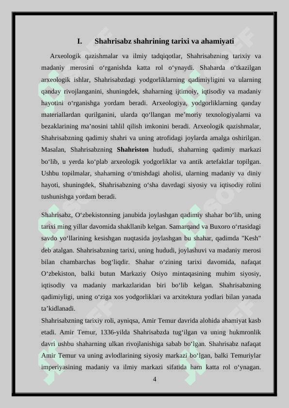 Shahrisabz yodgorliklari haqida 4