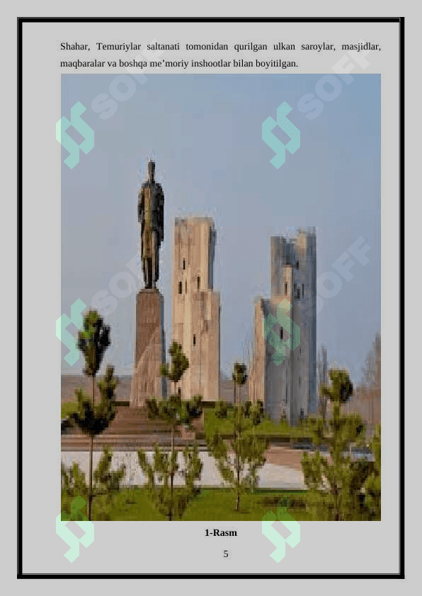 Shahrisabz yodgorliklari haqida 5