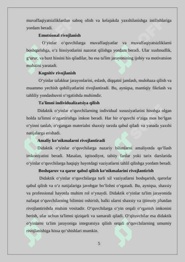 Fizika o’qitish jarayonida didaktik oʻyinlardan foydalanish 5