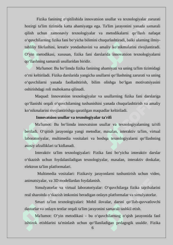 Fizika o’qitish jarayonida didaktik oʻyinlardan foydalanish 6