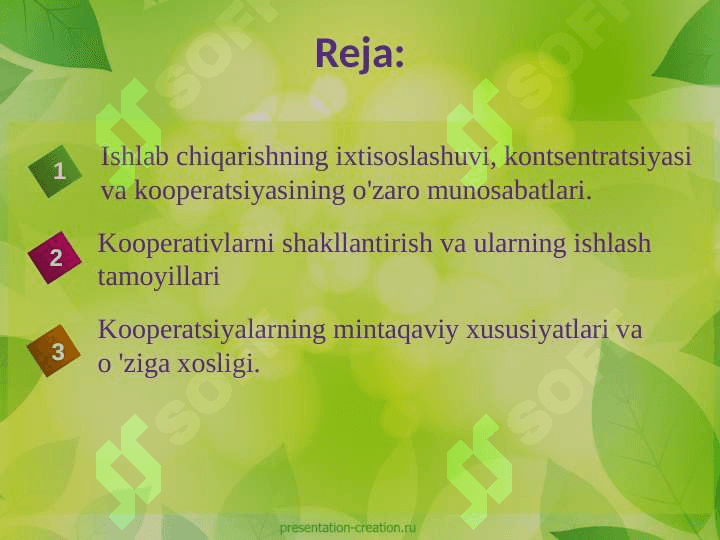 Kooperatsiya va agrosanoat integratsiyasining asosiy tamoyillari va xususiyatlari 2