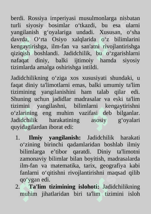 Jadidchilikning hosil bo'lishi 3