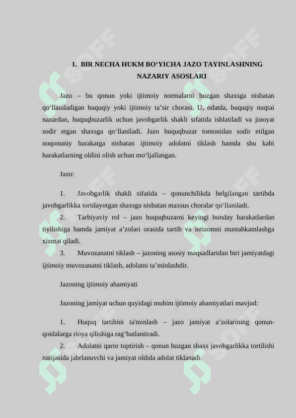 Bir necha hukm yuzasidan jazo tayinlash 6