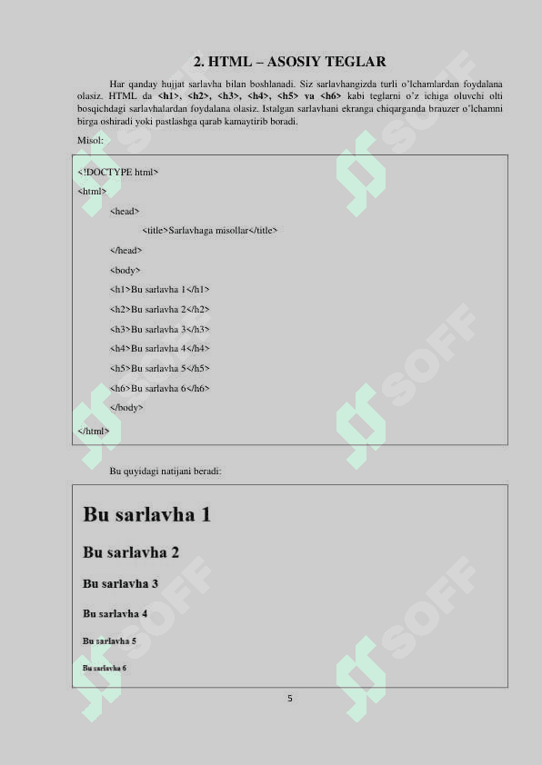 HTML qo'llanma pdf kitob 140 bet 5