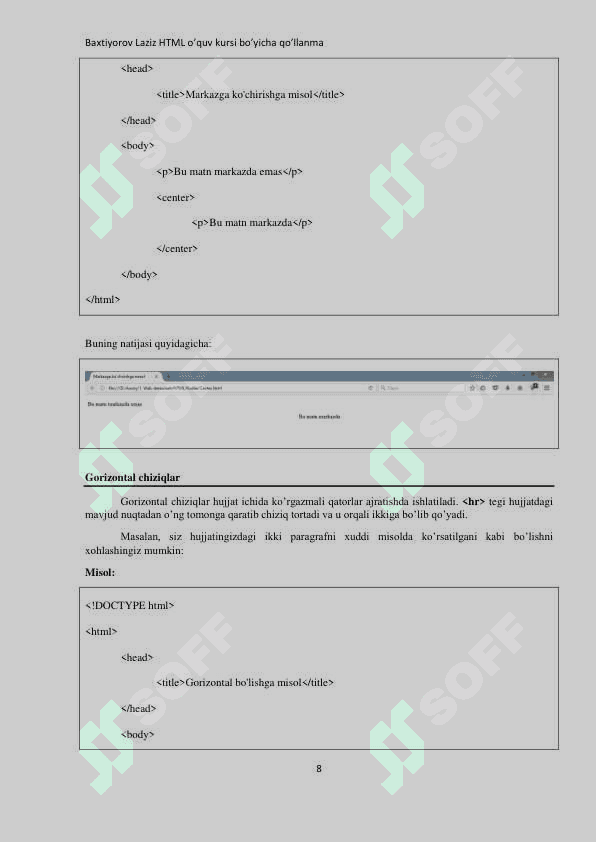 HTML qo'llanma pdf kitob 140 bet 8