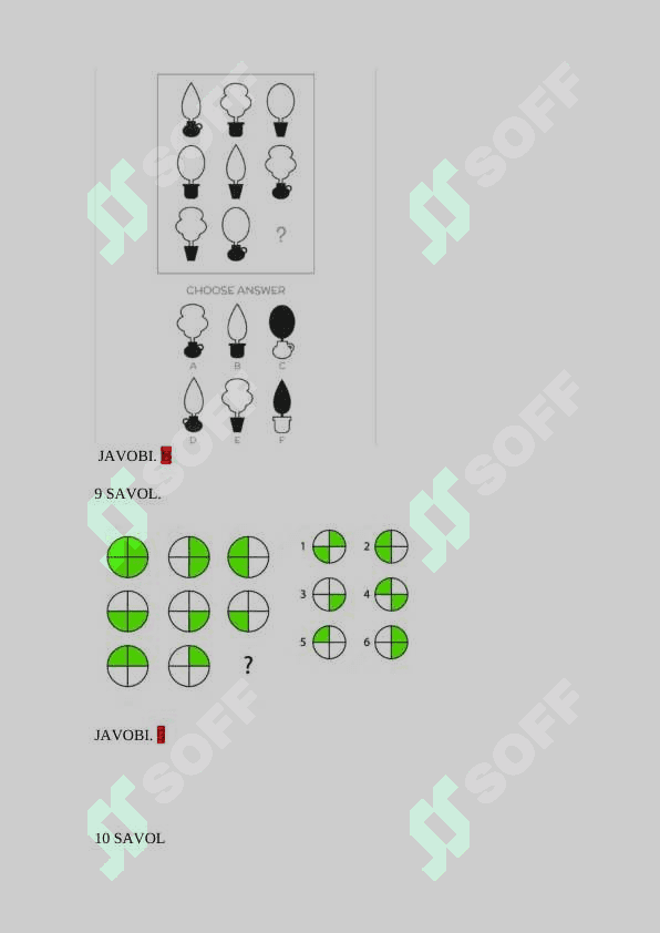 ARGOS. TEST2025. IQ TEST VA SAVOLLAR. 8