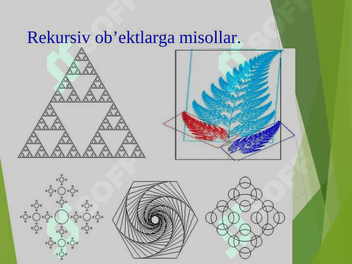 Rekursiya va uni dasturlashda qo‘llash. Rekursiv algoritmlar, ularning tahlili. Rekursiyaga doir misollar. 5