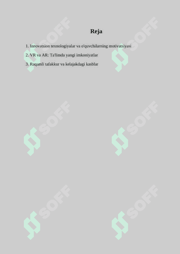 TEXNALOGIYA DARSLARIDA INNOVATSION TEXNOLOGIYALARDAN FOYDALANISH 2