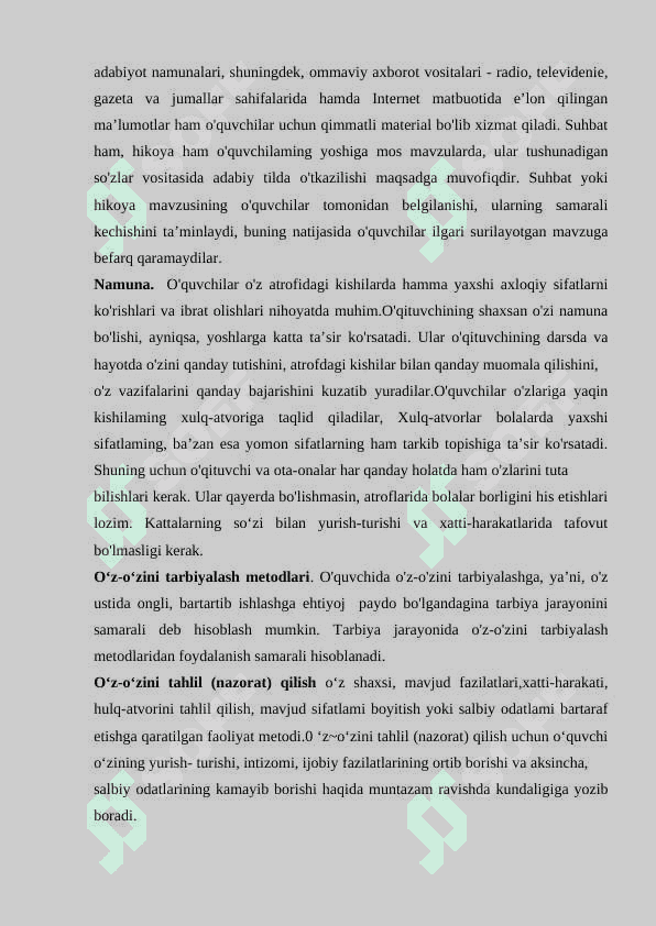 TARBIYA JARAYONINING MAZMUNI (VATANPARVARLIK, HUQUQIY, IQTISODIY, MEHNAT TARBIYASI). 3