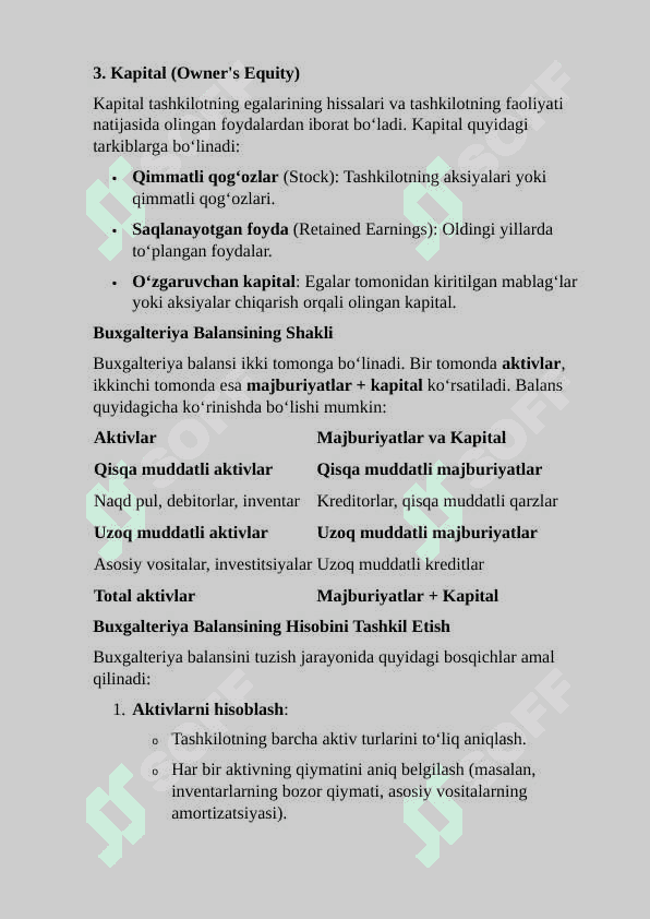 Buxgalteriya balansi uni xisobini tashkil etish. 4