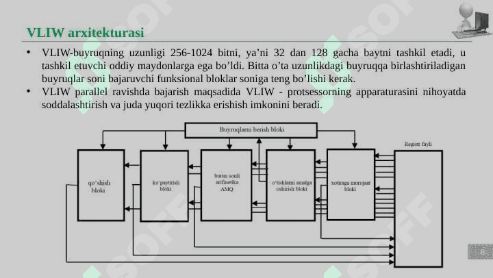 Kompyuterning buyruqlar tizimi, buyruqlar turlari va formatlari, operandalarni adreslash turlari va usullari, uzilish rejimi. 8