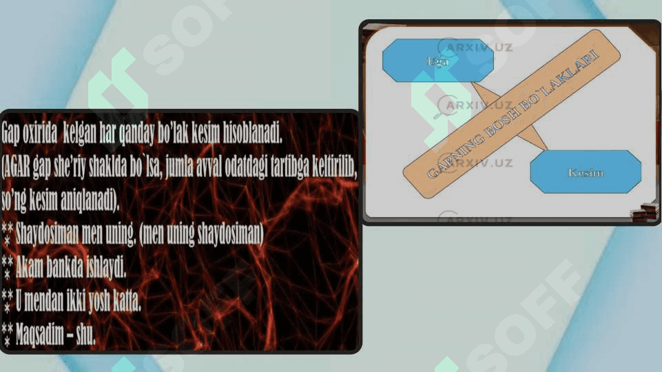 Kesim va uning ifodalanish turlari, tiplari 4