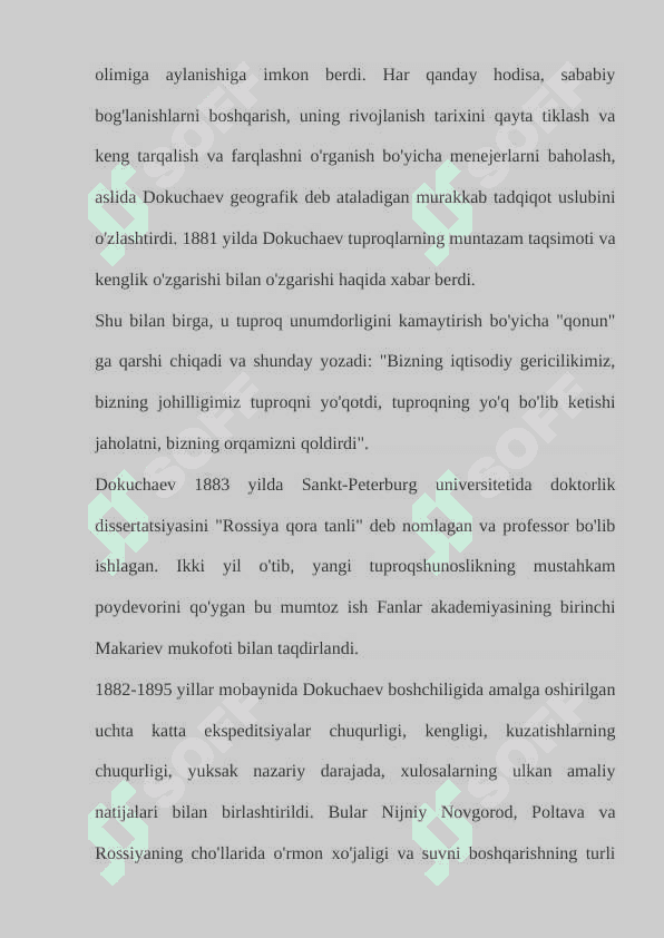 Vasiliy Vasilevich Dokuchaev – Tuproqshunoslik va tuproqlar geografiyasi asoschisi 7
