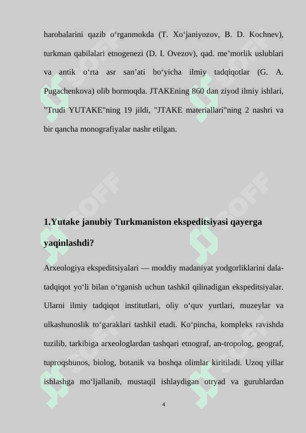 Yutake janubiy Turkmaniston ekspeditsiyasi 4