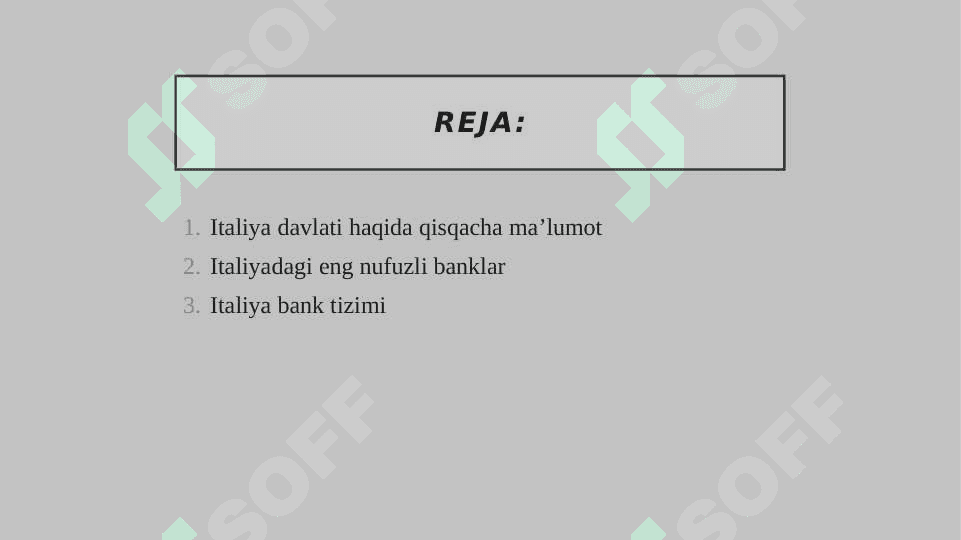 Italiya bank tizimi 2