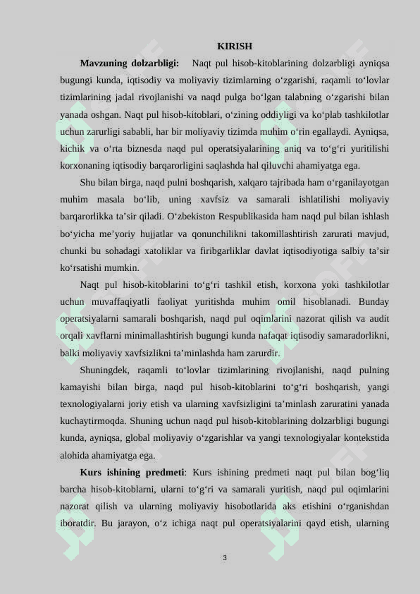 Naqd pulsiz hisob kitoblar hisobi 3