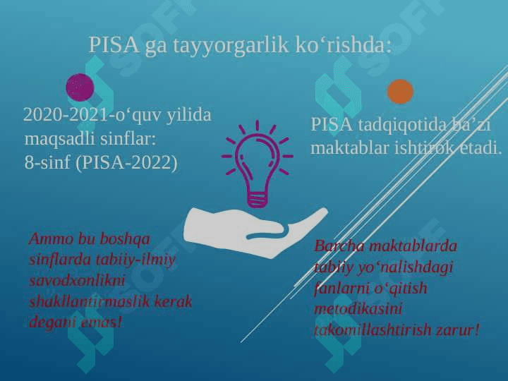 Xalqaro baxolash dasturlari TIMSS, PIRLS, TALIS, PISA, EGRA, EGMA 6
