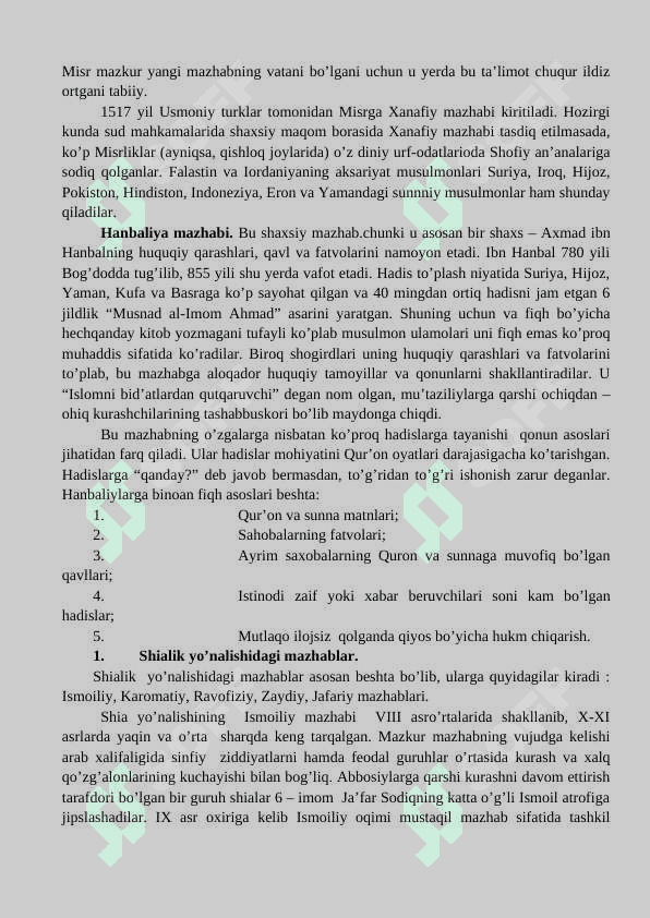 ISLOMDAGI MAZHABLAR 4