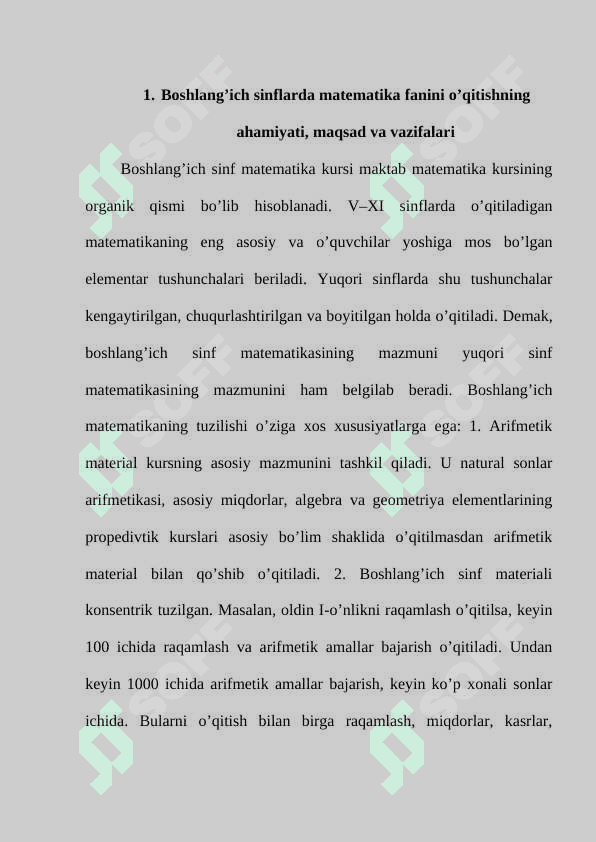 Boshlang’ich sinflarda matematika darsliklarining sinflar kesimida tahlili 3