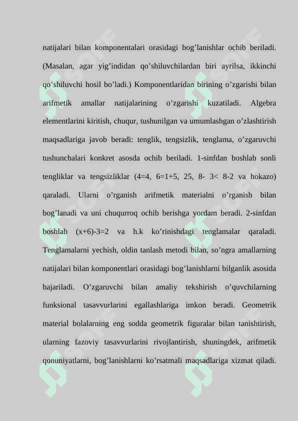 Boshlang’ich sinflarda matematika darsliklarining sinflar kesimida tahlili 5