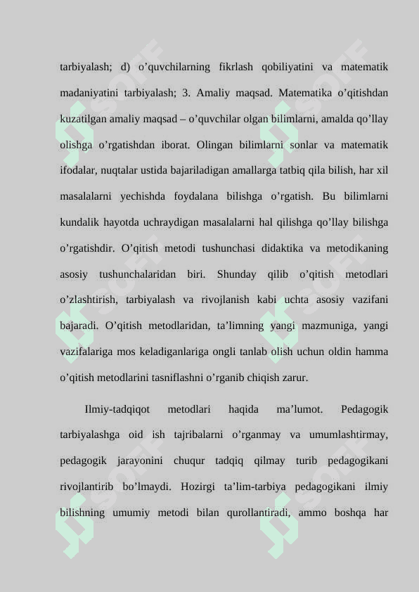 Boshlang’ich sinflarda matematika darsliklarining sinflar kesimida tahlili 8
