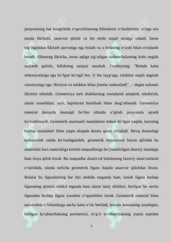 1-sinf matematika darslarida geometrik materiallar ustida ishlash metodikasi. 5