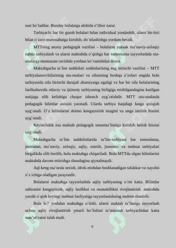 Maktabgacha ta’lim muassasasi, oila va maktab hamkorligi 6