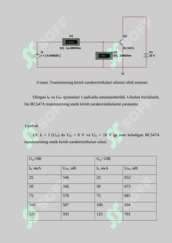 BIPOLYAR TRANZISTORLARDAGI KALIT SXEMALARNI TADQIQ ETISH 4