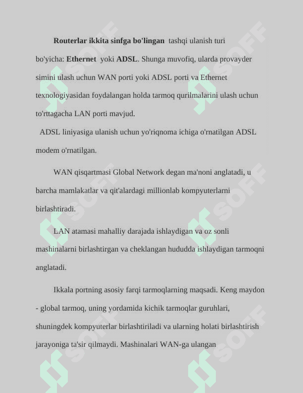 Global tarmoqlar (WAN) va ularning qurilish usullari 4