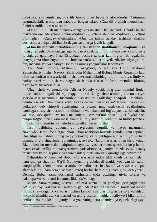 ONA TILI O‘QITISH METODIKASI 4