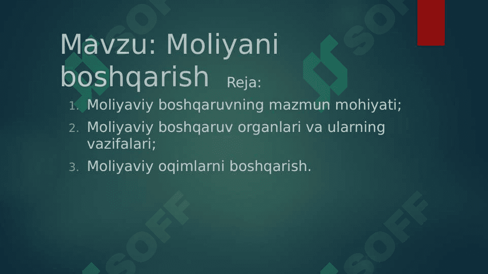 Moliyani boshqarish 2