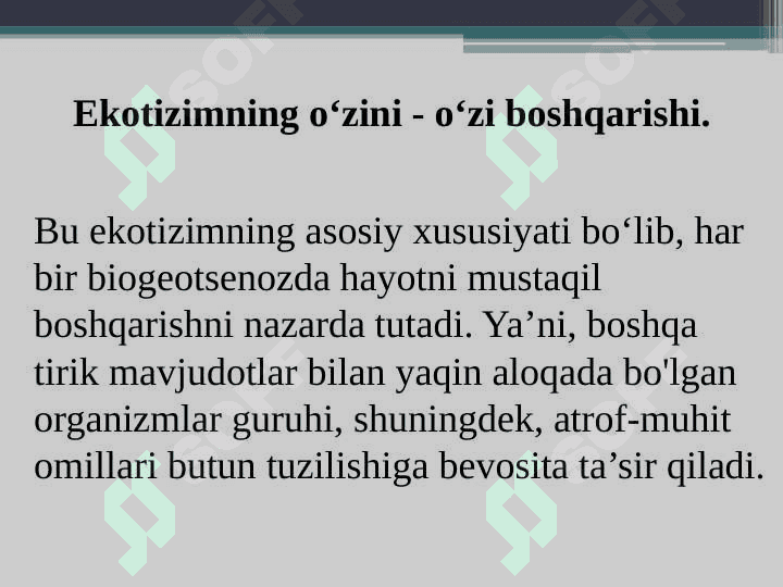 EKOTIZIM VA UNING TASNIFLANISHI 8