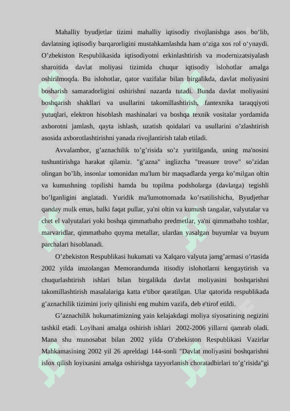 MAHALLIY BYUDJETLARNI SAMARALI BOSHQARISH 6