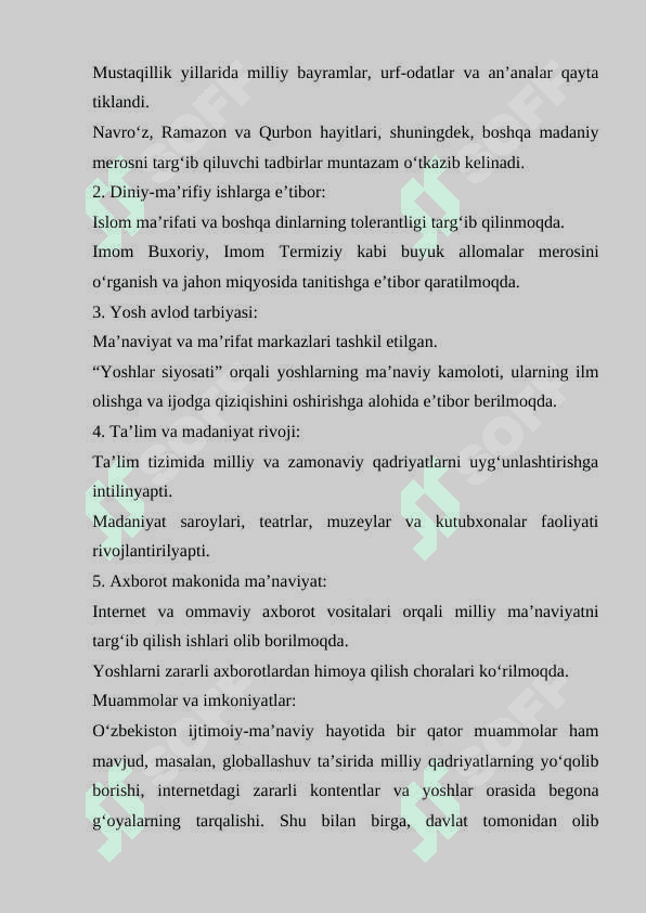 Oʻzbekistonda ijtimoiy ma’naviy hayot 4