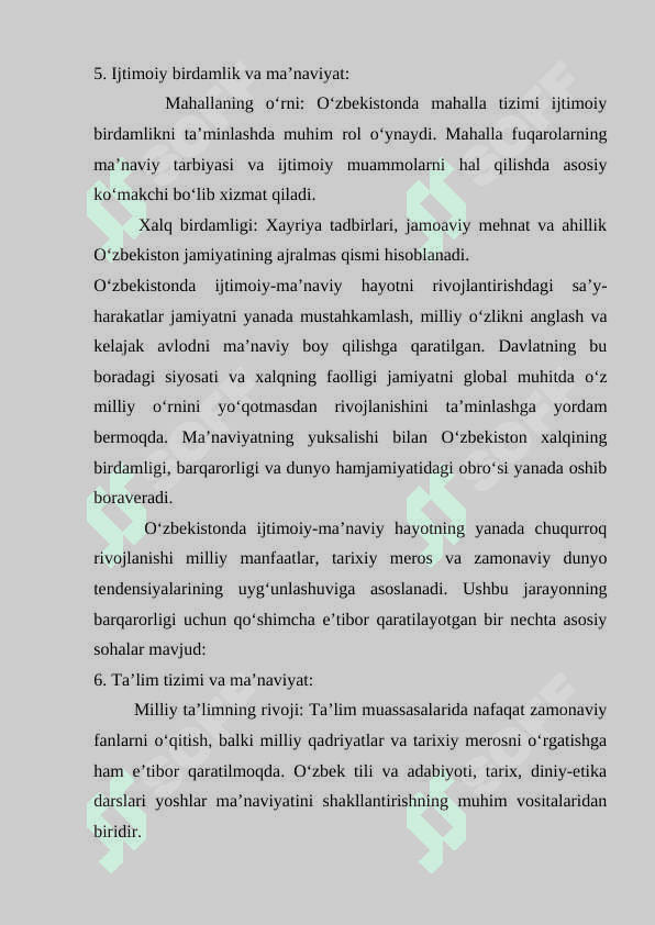 Oʻzbekistonda ijtimoiy ma’naviy hayot 7