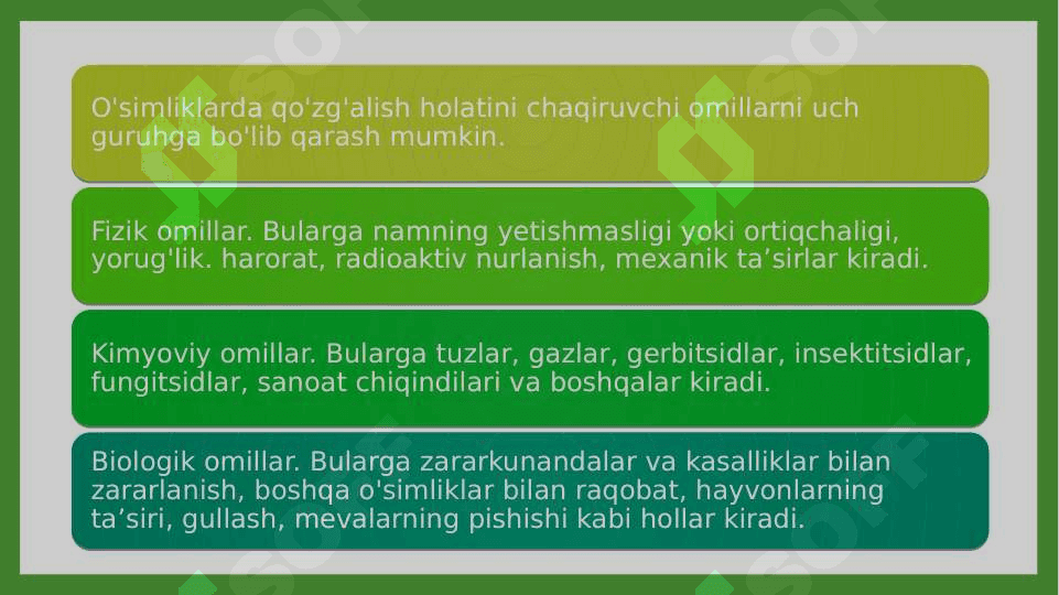 O’simliklarni qurg’oqchilikka chidamliligi 5