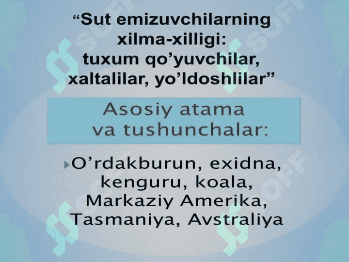 Sutemizuvchilar xilma xilligi 2