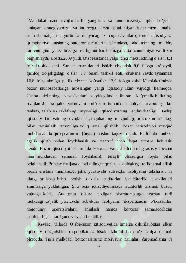 MOLIYAVIY FAOLIYAT BO'YICHA QILINGAN HARAJATLAR AUDITI 8