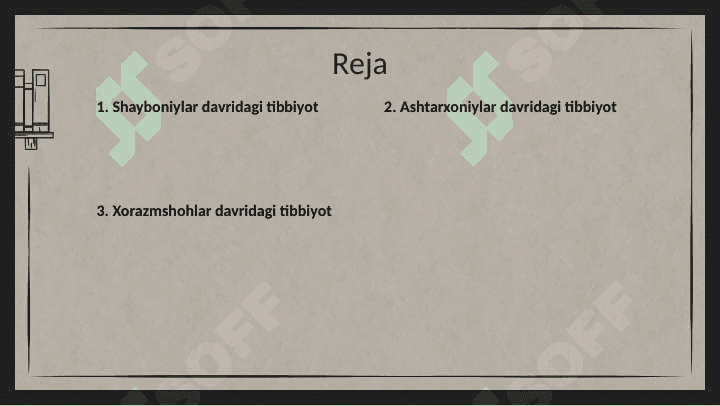 Dastlabki o’zbek xonliklari davri tibbiyoti. 2