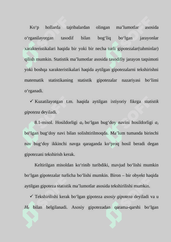 Statistik gipotezalarni tekshirish 3