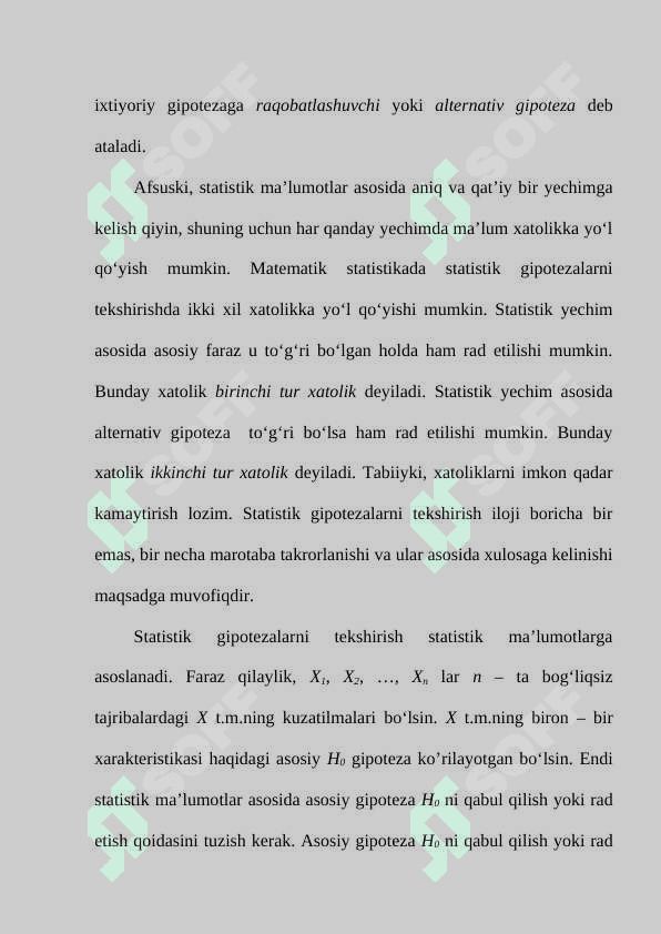 Statistik gipotezalarni tekshirish 4