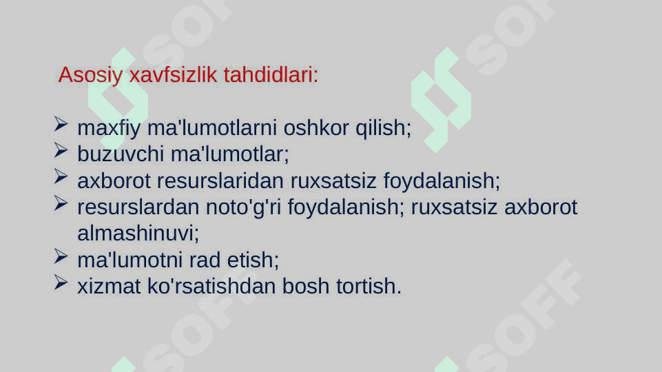 Axborot xavfsizligiga tahdidlar 7