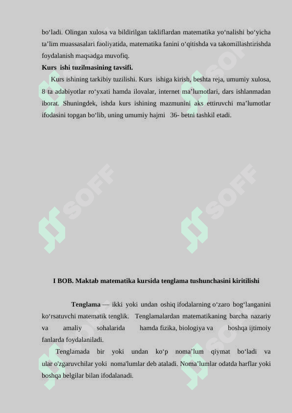 Maktab matematika kursida tenglama o'qitilishi 6