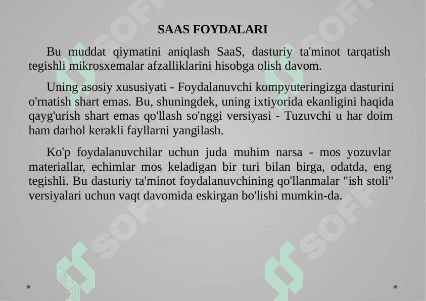 SaaS foydalari va ishonchliligi 5