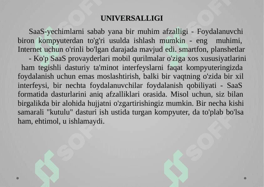 SaaS foydalari va ishonchliligi 7