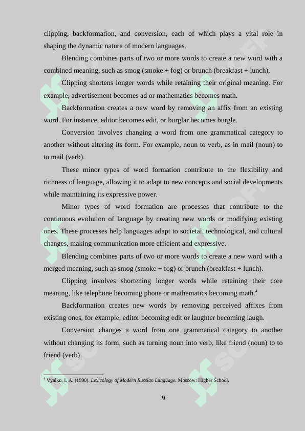 Minor types of word formation 8
