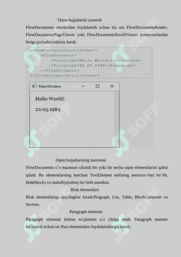 WPF da hujjatlar bilan ishlash 6