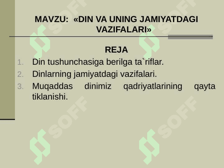 DIN VA UNING JAMIYATDAGI VAZIFALARI 2