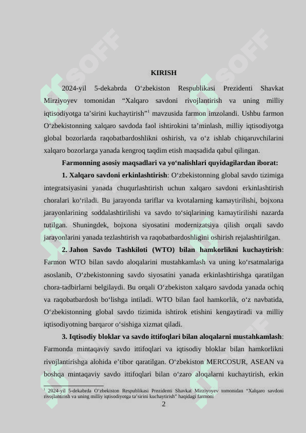 Xalqaro savdoni tartibga solish usullari 2