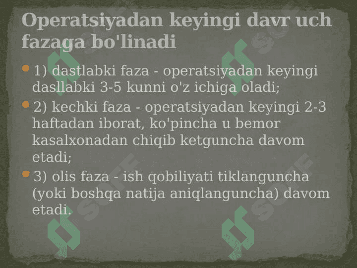 Operatsiyadan keyingi davrda bemorlarni davolash va kuzatish 3